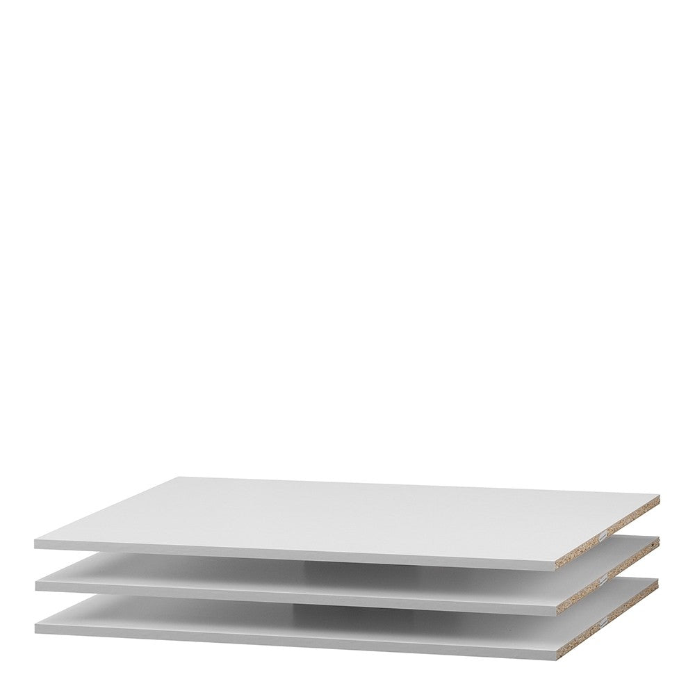 Verona Set of Shelves - Wide (for 180cm Wardrobe) in White – FTG