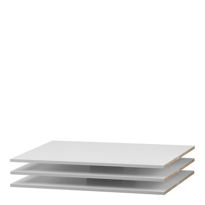 Verona Set of Shelves - Wide (for 180cm Wardrobe) in White – FTG