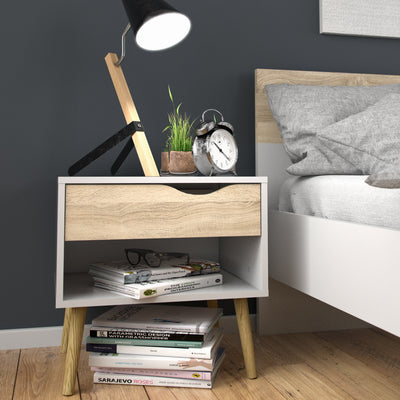 Oslo 3 Piece Bedroom Set White & Oak – FTG, view 5