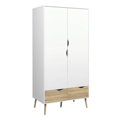 Oslo 4 Piece Bedroom Set White & Oak – FTG, view 7