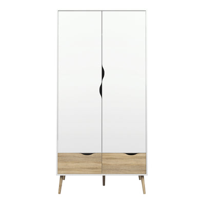 Oslo 4 Piece Bedroom Set White & Oak – FTG, view 8