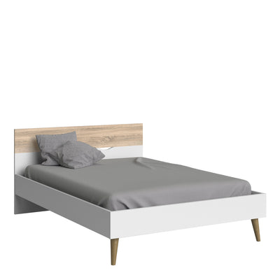 Oslo 3 Piece Bedroom Set, Dbl Bed White & Oak – FTG, view 2