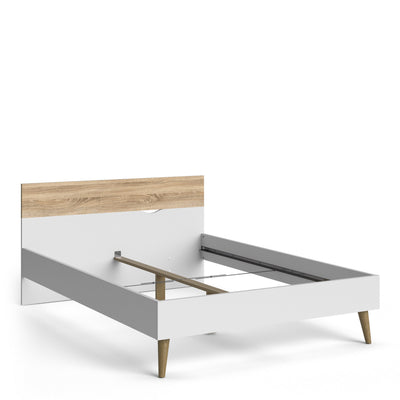 Oslo 3 Piece Bedroom Set, Dbl Bed White & Oak – FTG, view 3