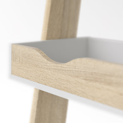 Oslo Leaning Desk in White and Oak – FTG, view 8