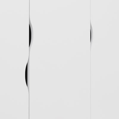 Oslo Wardrobe 3 Doors 3 Drawers in White and Oak – FTG, view 7