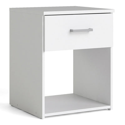 Space Package - Bedside 1 Drawer + Chest of 3 Drawers + Wardrobe with 2 Doors in White – FTG, view 2