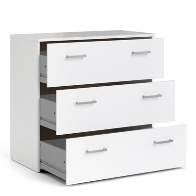 Space Package - Bedside 1 Drawer + Chest of 3 Drawers + Wardrobe with 2 Doors in White – FTG, view 7