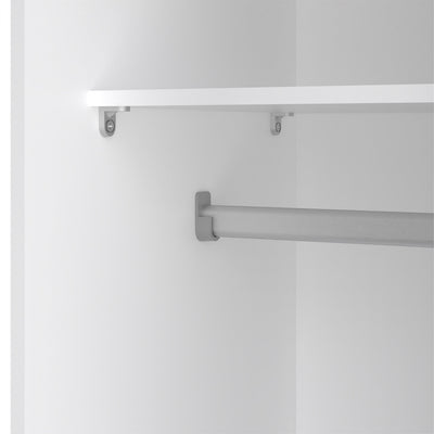 Space Wardrobe 2 Sliding Doors in White 1750 – FTG, view 10
