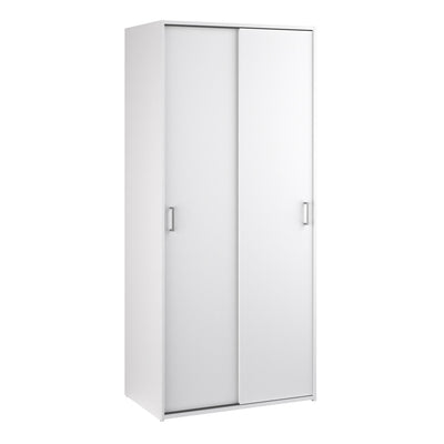 Space Wardrobe 2 Sliding Doors in White 1750 – FTG