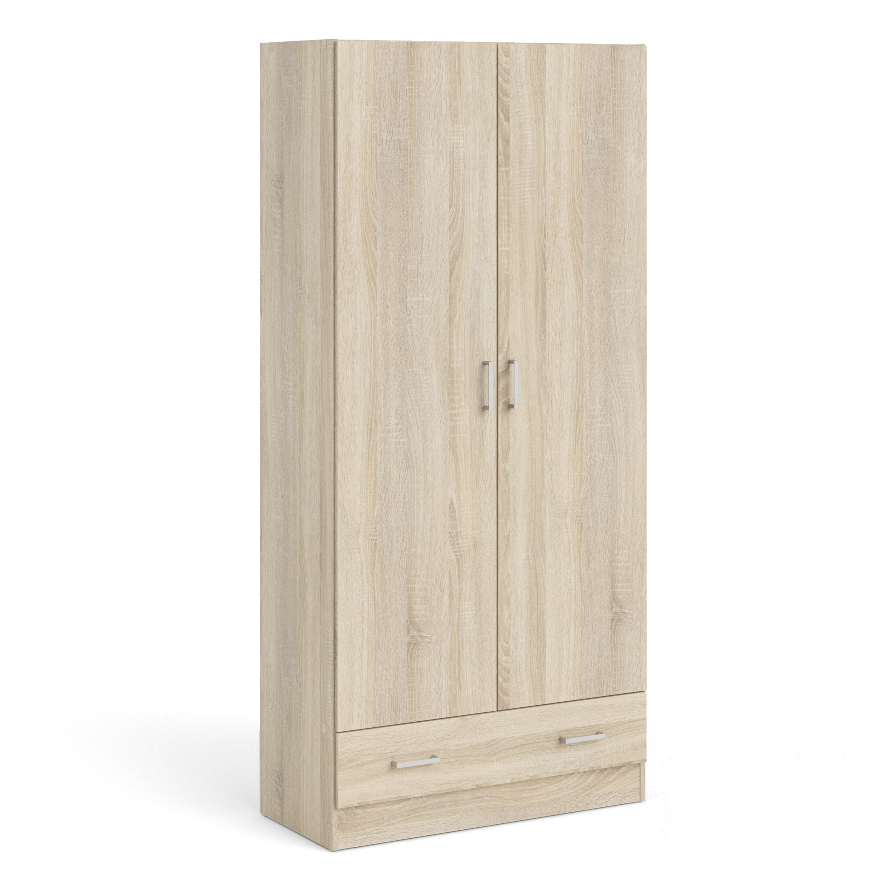 Space Wardrobe with 2 Doors + 1 Drawer in Oak 1750 – FTG