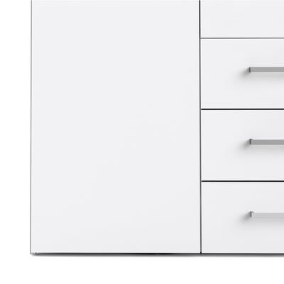 Space Wardrobe 4 Doors 3 Drawers in White 2000 – FTG, view 8