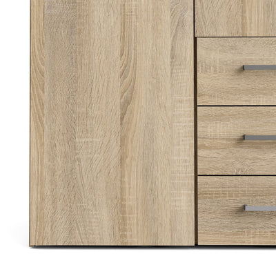 Space Wardrobe 4 Doors 3 Drawers in Oak 2000 – FTG, view 8