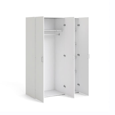 Space Wardrobe 3 Doors White 1750 – FTG, view 4