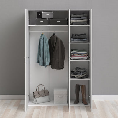 Space Wardrobe 3 Doors White 1750 – FTG, view 7