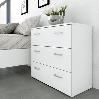 Space Chest of 3 Drawers in White – FTG, view 5