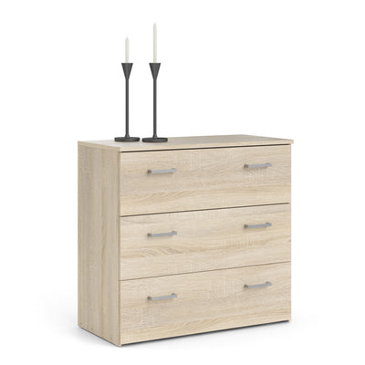 Space Chest of 3 Drawers in Oak – FTG, view 8