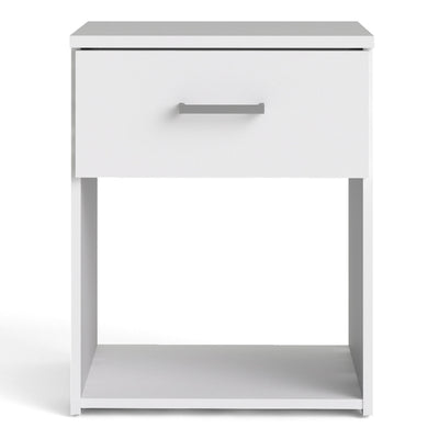 Space Bedside 1 Drawer in White – FTG, view 2