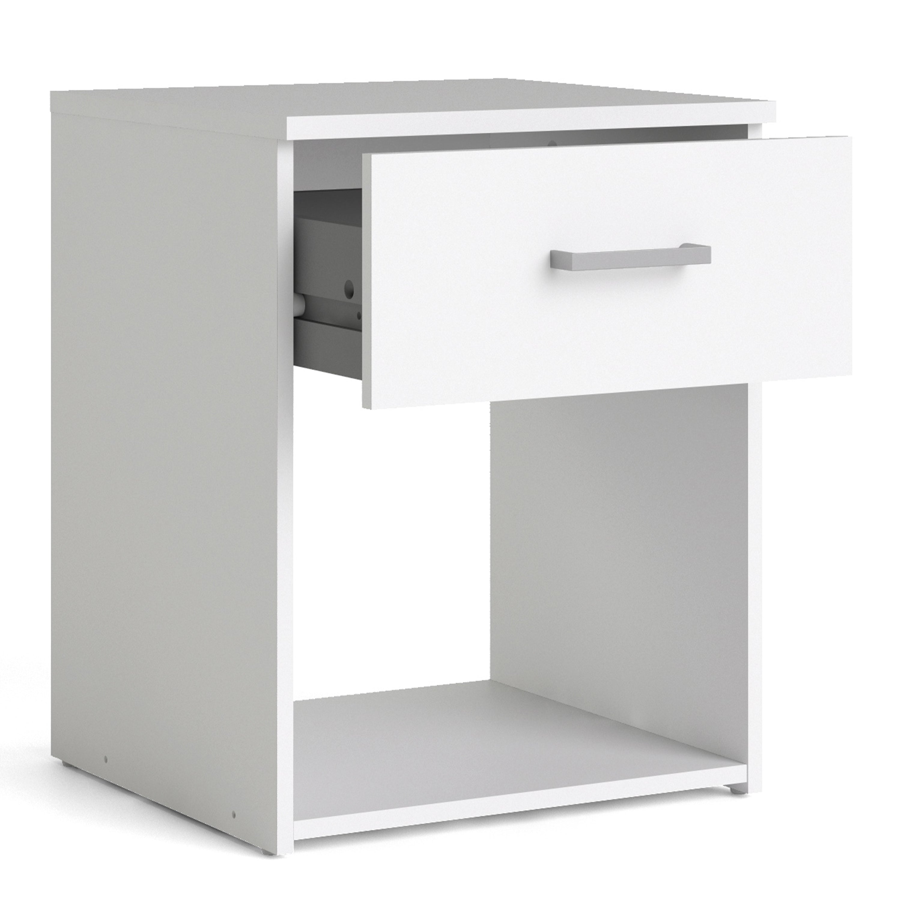Space Bedside 1 Drawer in White – FTG, view 4