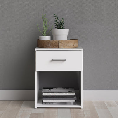 Space Bedside 1 Drawer in White – FTG, view 8