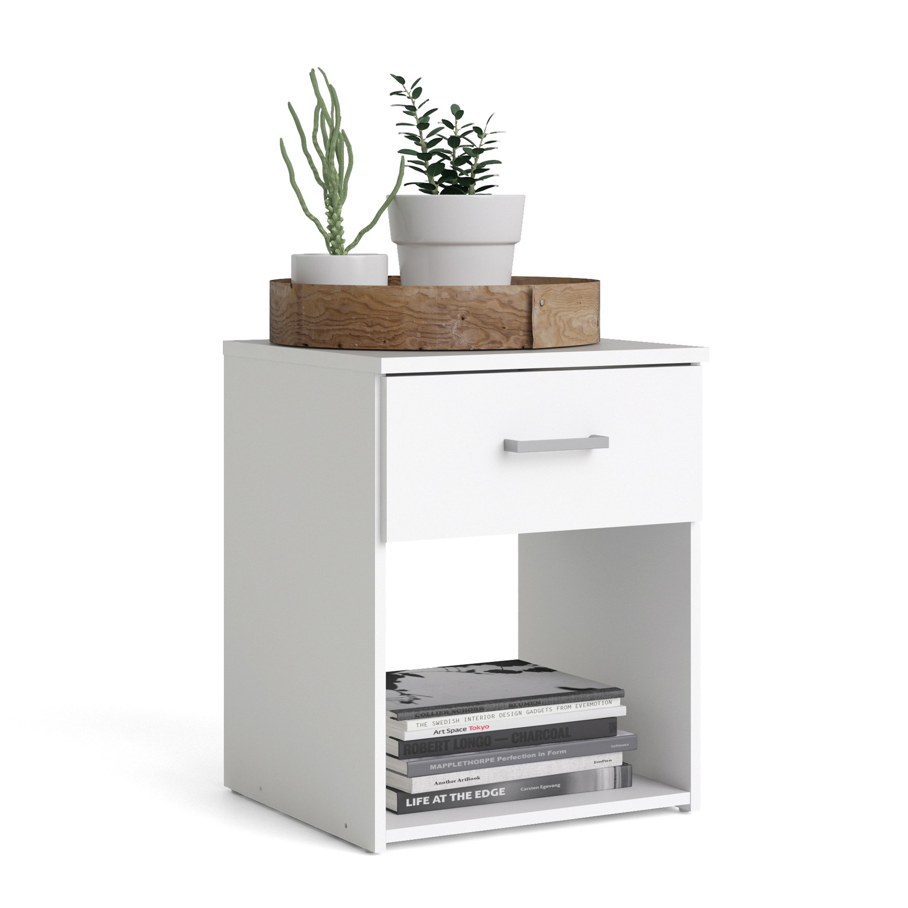 Space Bedside 1 Drawer in White – FTG, view 9