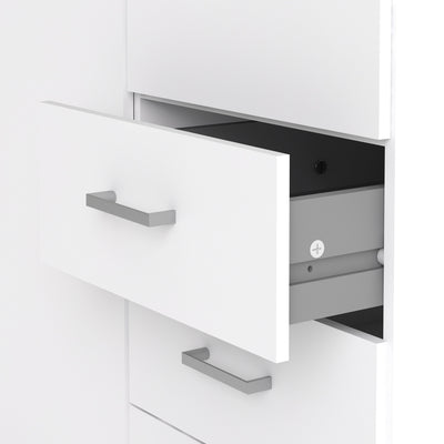Space Wardrobe 2 Doors 3 Drawers in White 2000 – FTG, view 9