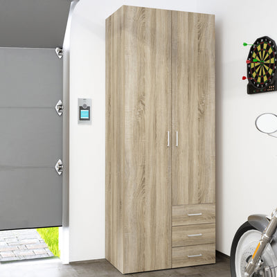 Space Wardrobe 2 Doors 3 Drawers in Oak 2000 – FTG, view 8