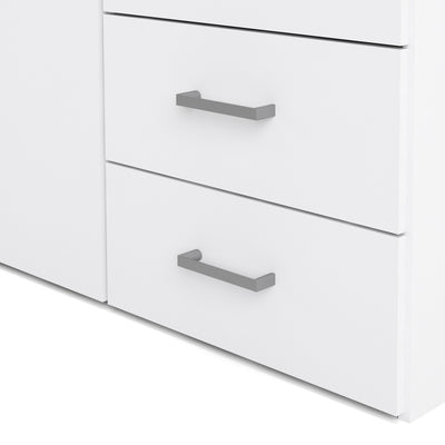 Space Wardrobe 2 Doors 3 Drawers White 1750 – FTG, view 9