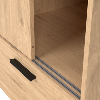 Line Wardrobe with 2 Doors 2 Drawers in Jackson Hickory Oak – FTG, view 10