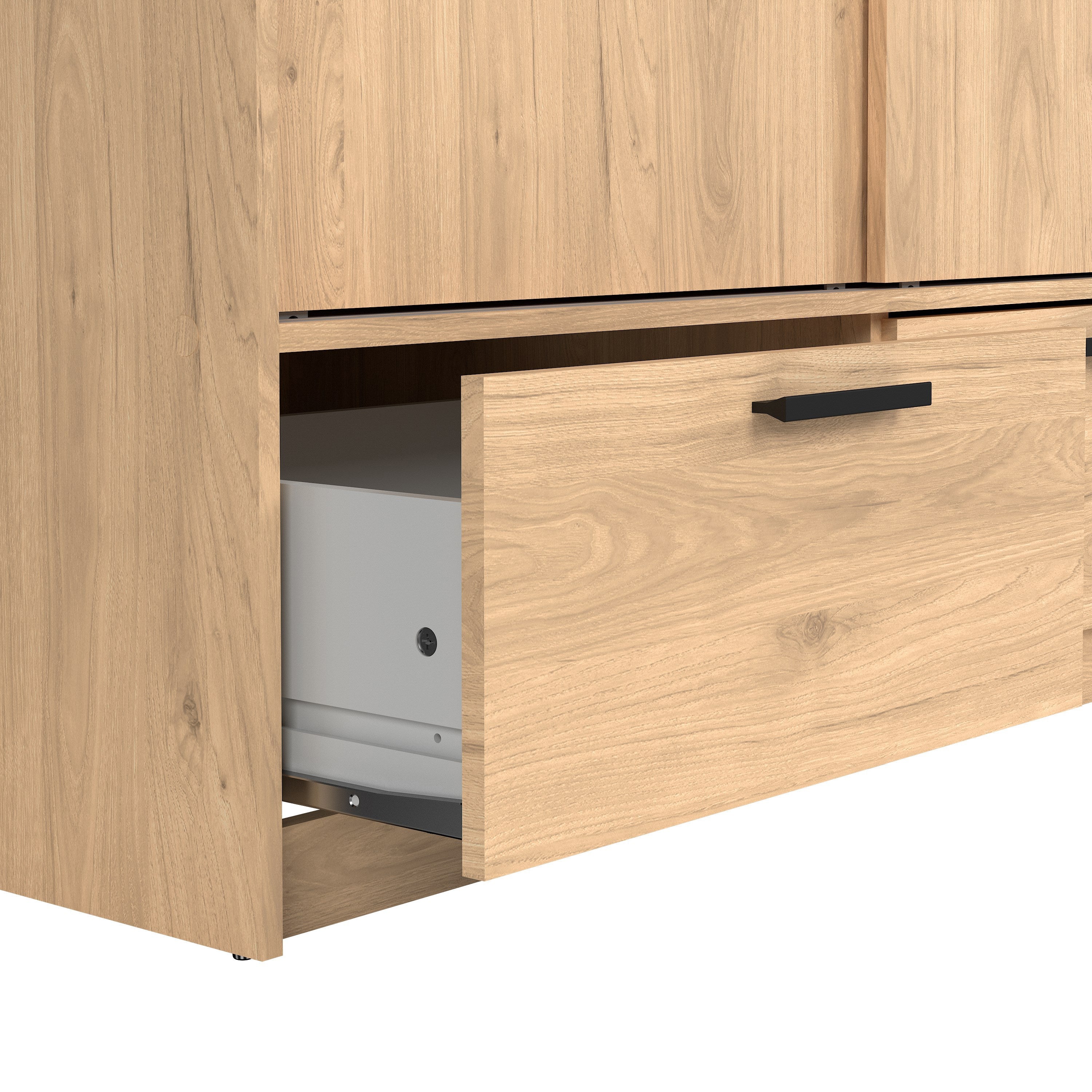 Line Wardrobe with 2 Doors 2 Drawers in Jackson Hickory Oak – FTG, view 9