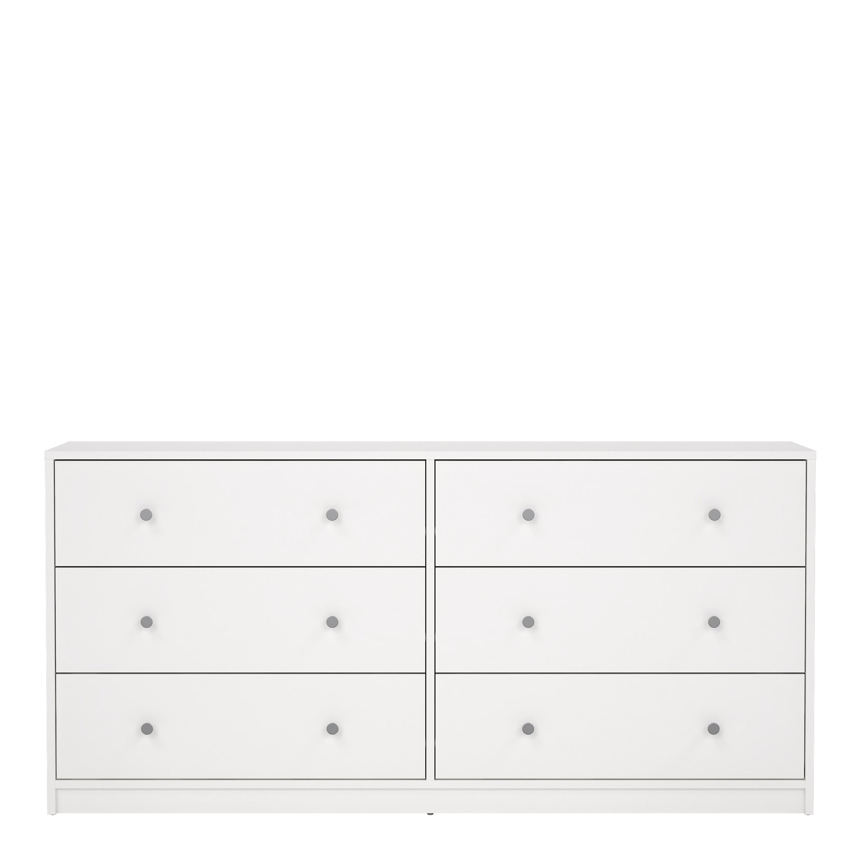 May Chest of 6 Drawers (3+3) in White – FTG, view 2
