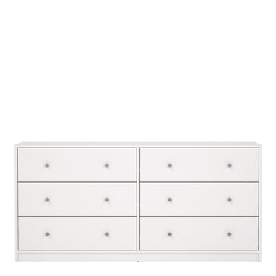 May Chest of 6 Drawers (3+3) in White – FTG, view 2