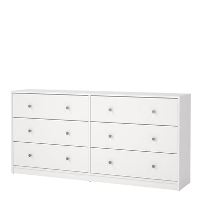 May Chest of 6 Drawers (3+3) in White – FTG, view 3