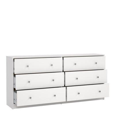 May Chest of 6 Drawers (3+3) in White – FTG, view 5