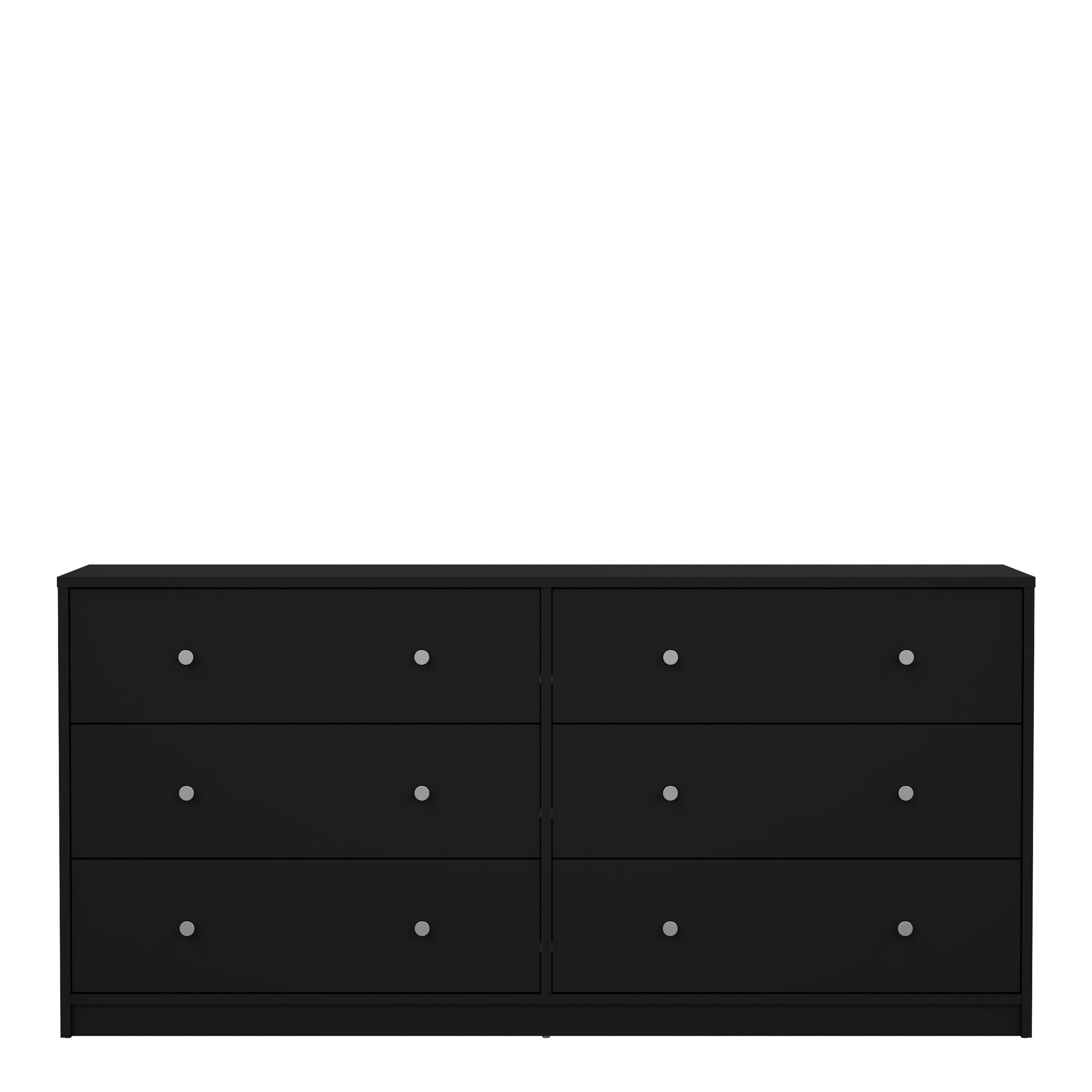 May Chest of 6 Drawers (3+3) in Black – FTG, view 2