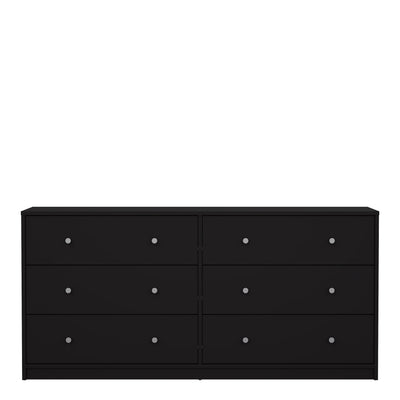 May Chest of 6 Drawers (3+3) in Black – FTG, view 2