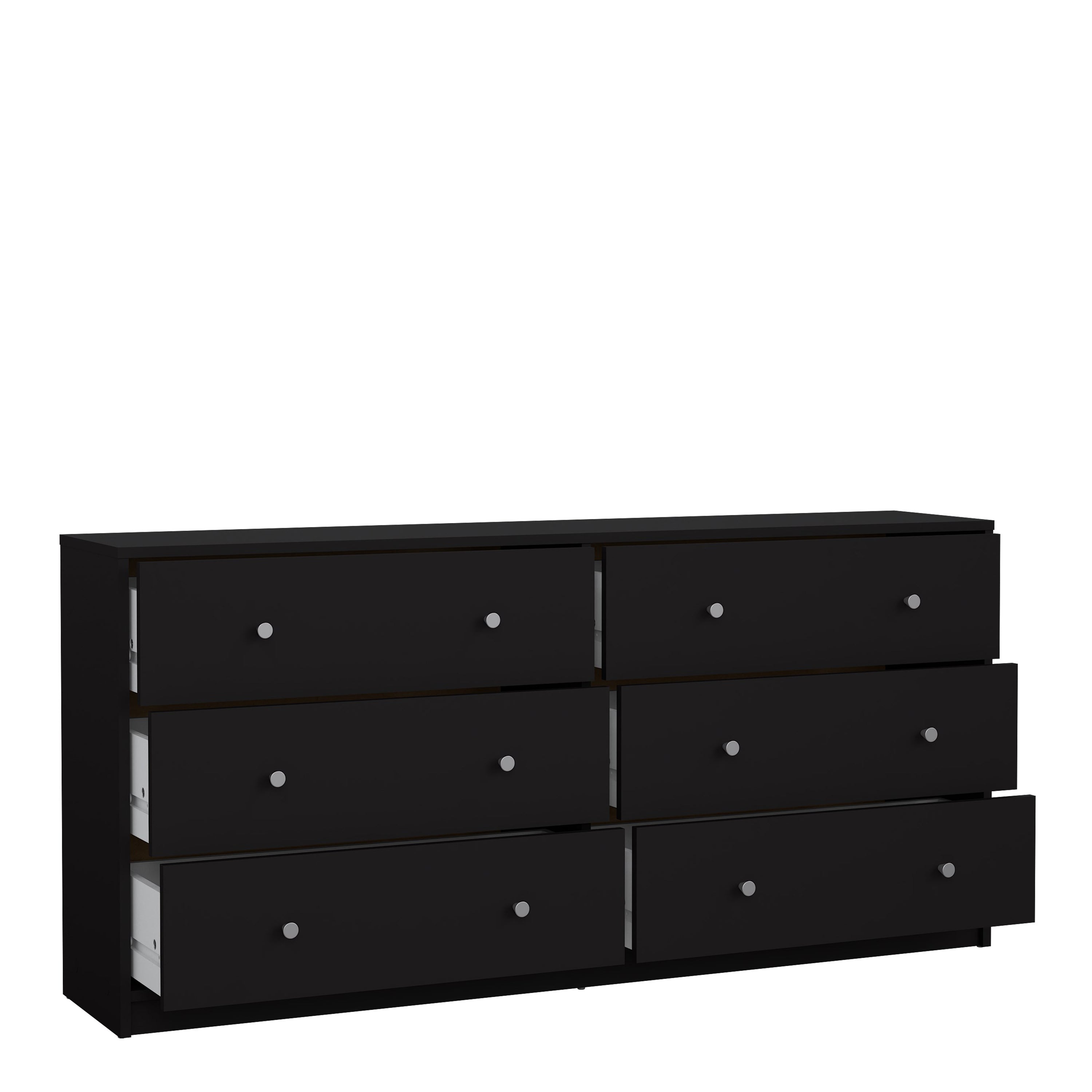 May Chest of 6 Drawers (3+3) in Black – FTG, view 5