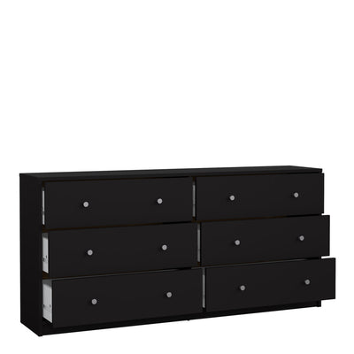 May Chest of 6 Drawers (3+3) in Black – FTG, view 5
