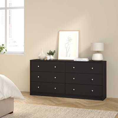 May Chest of 6 Drawers (3+3) in Black – FTG, view 7