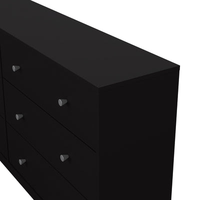 May Chest of 6 Drawers (3+3) in Black – FTG, view 8