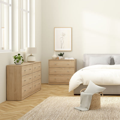 May Chest of 6 Drawers (3+3) in Jackson Hickory Oak – FTG, view 6