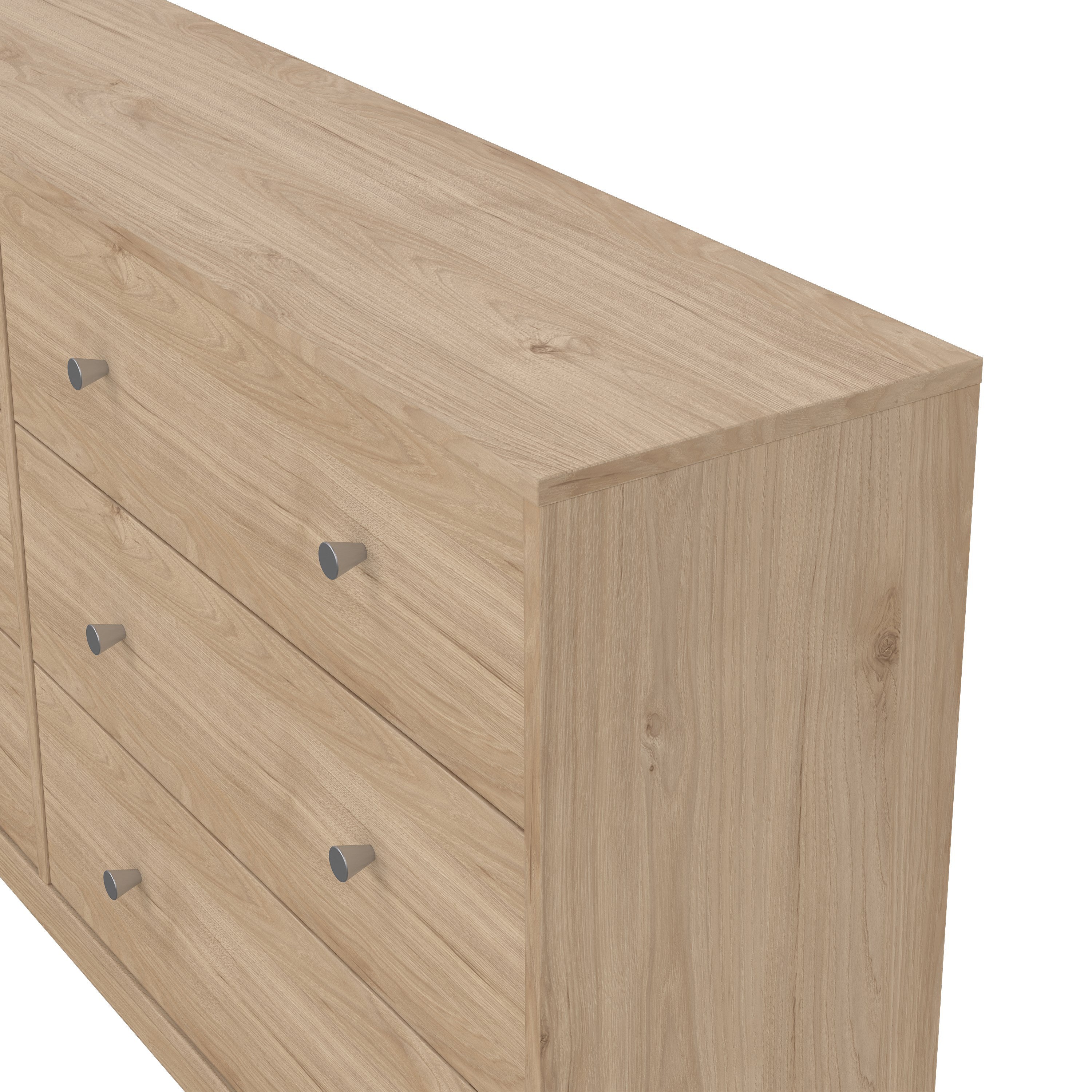 May Chest of 6 Drawers (3+3) in Jackson Hickory Oak – FTG, view 8