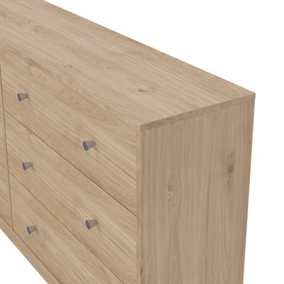 May Chest of 6 Drawers (3+3) in Jackson Hickory Oak – FTG, view 8