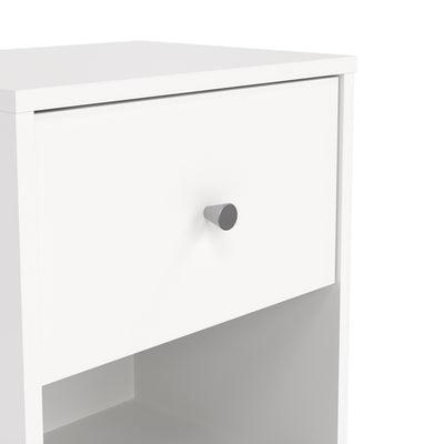 May Bedside 1 Drawer in White – FTG, view 8