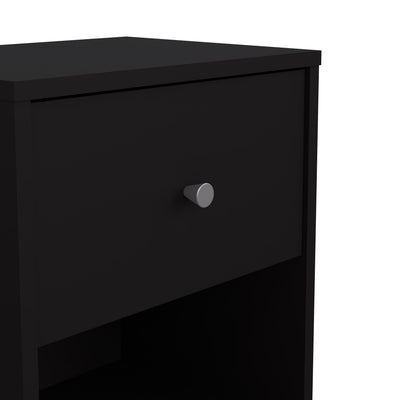 May Bedside 1 Drawer in Black – FTG, view 8