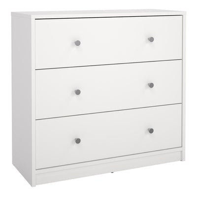 May Chest of 3 Drawers in White – FTG
