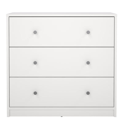 May Chest of 3 Drawers in White – FTG, view 2
