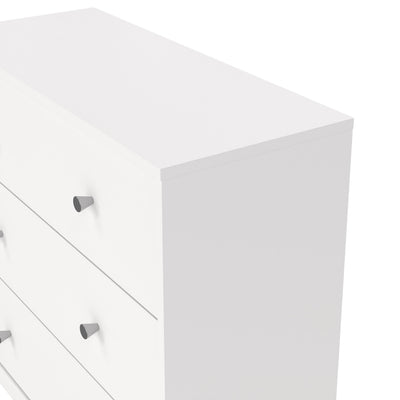 May Chest of 3 Drawers in White – FTG, view 8
