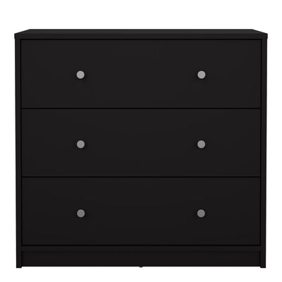 May Chest of 3 Drawers in Black – FTG, view 2