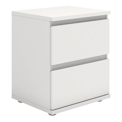 Nova Bedside 2 Drawer in White – FTG