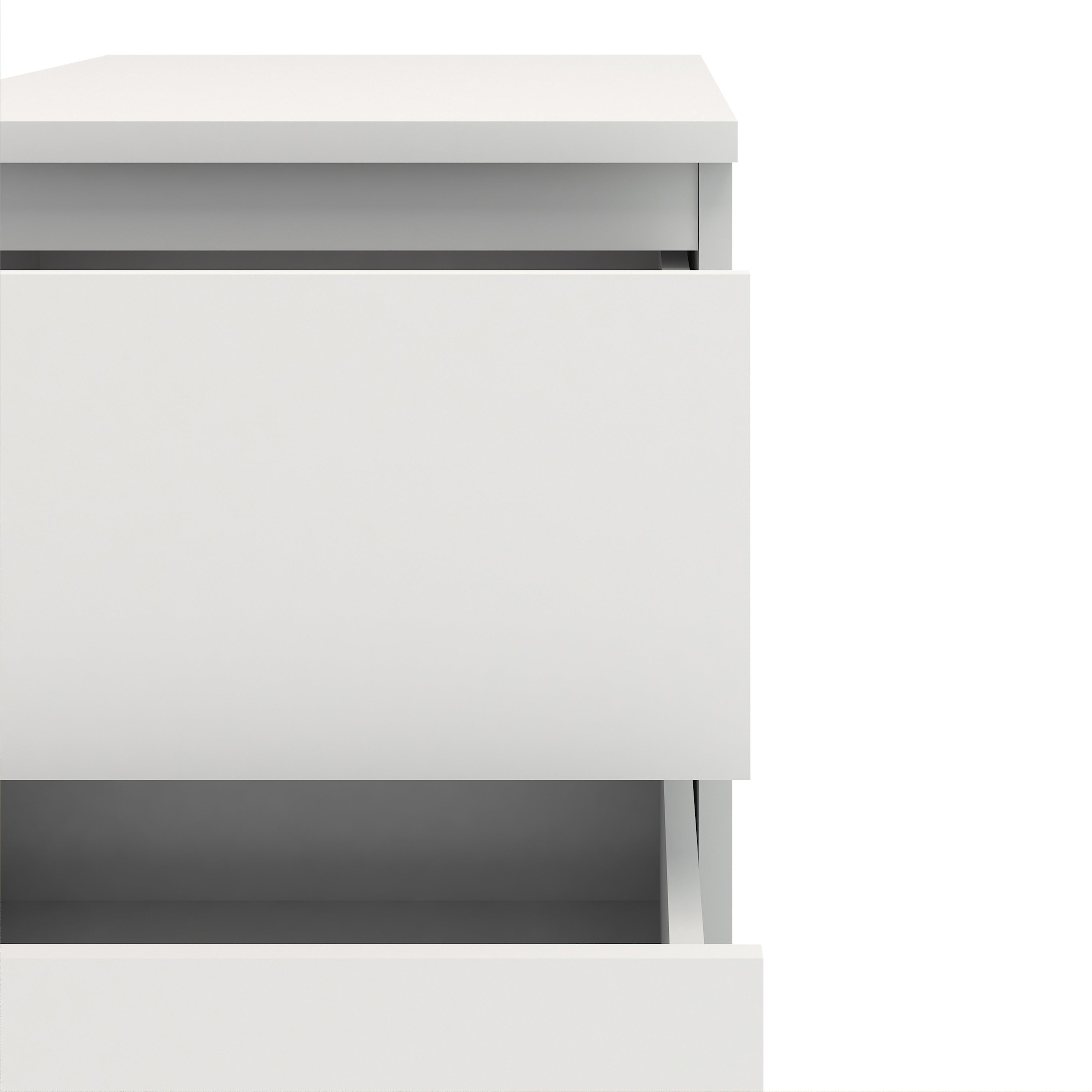 Nova Bedside 2 Drawer in White – FTG, view 7